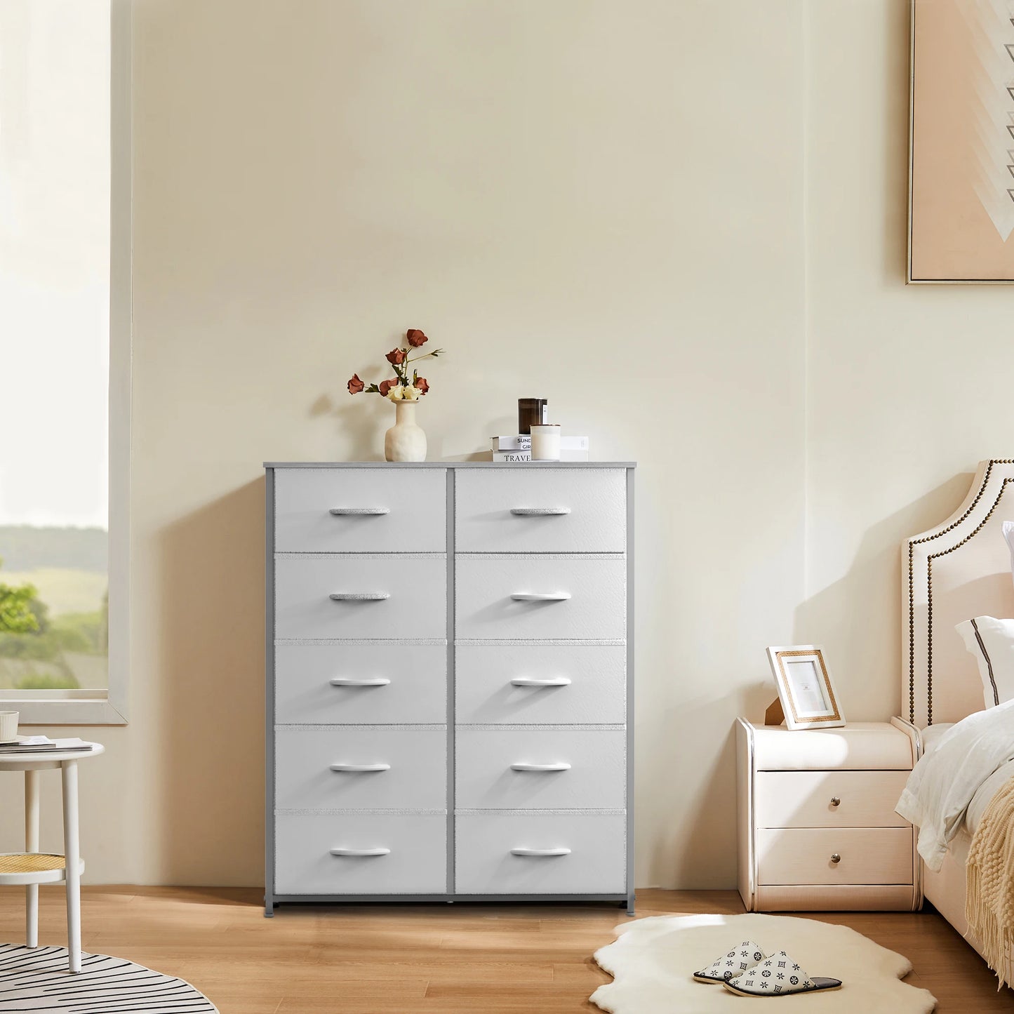 JHK Wardrobe Chest With Drawers For Bedroom Storage Cabinet
