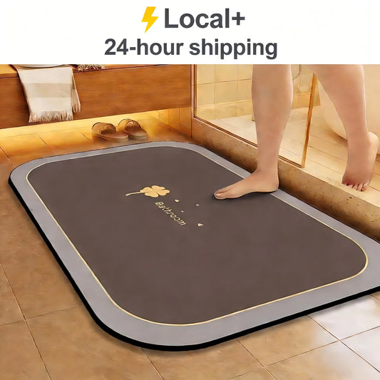 Diatomite Bath Mat Non Slip Quick Dry Super Absorbent Floor Mat Bathroom