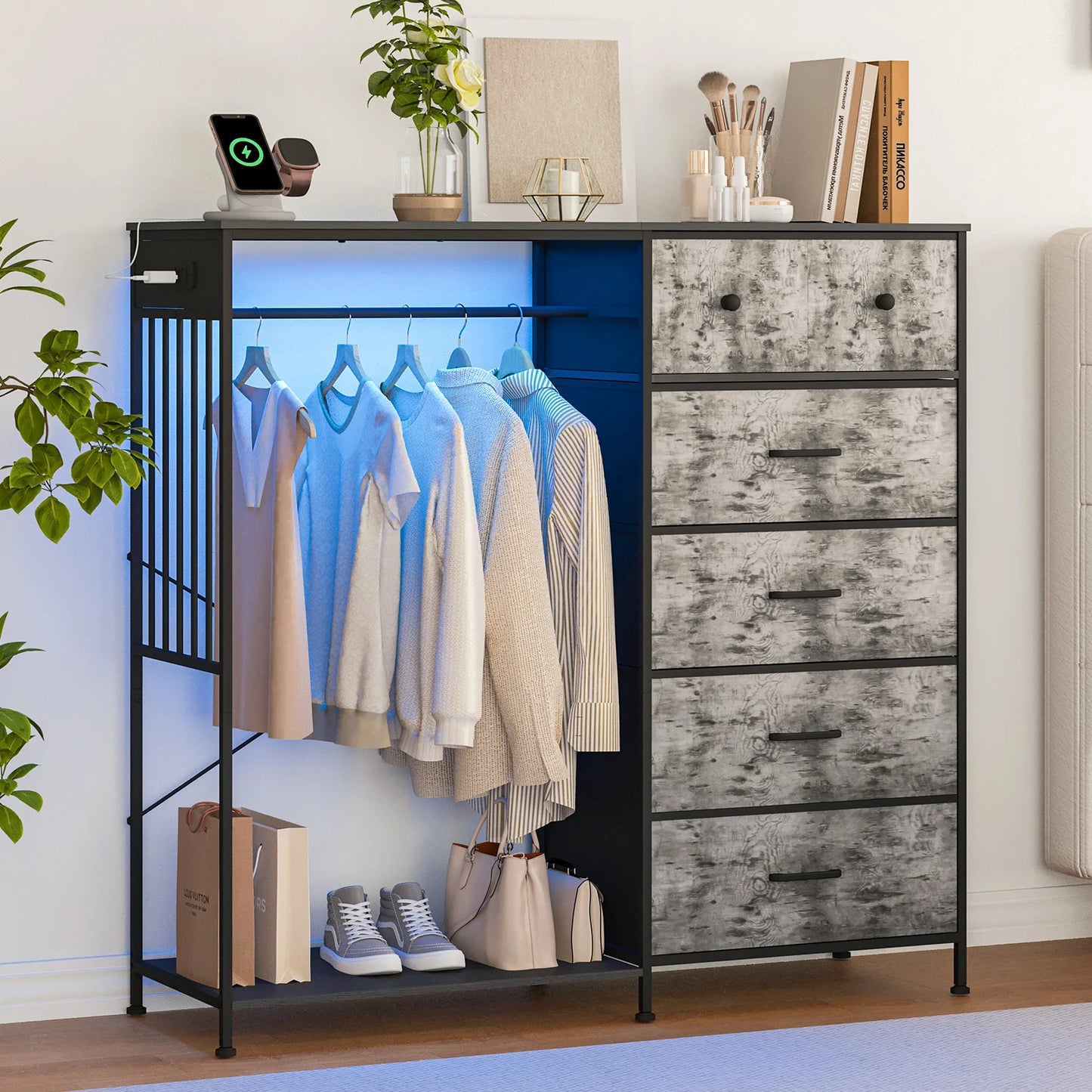 Twister.CK Modern Chest Of Drawers With Reversible Fabric Drawers