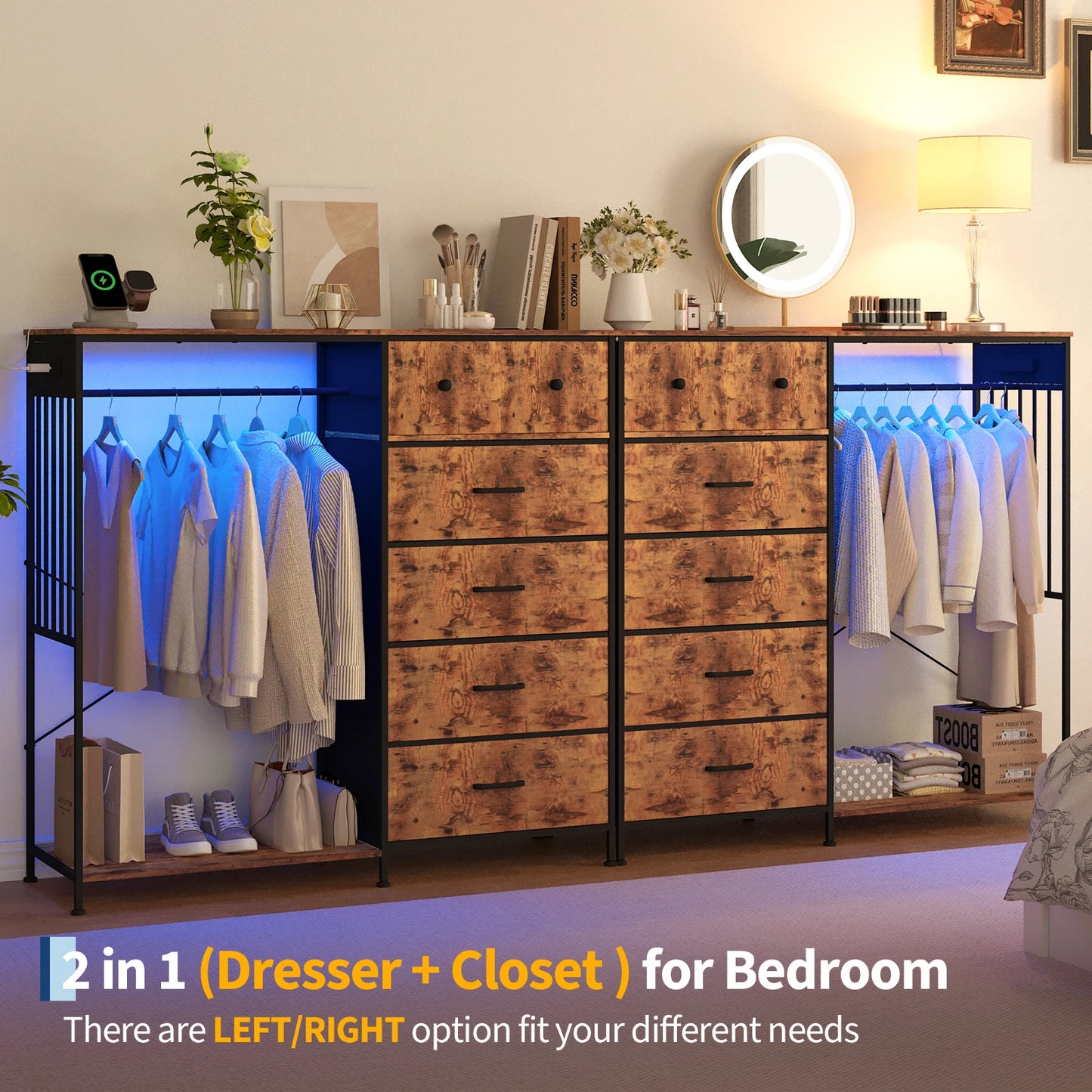 Twister.CK Modern Chest Of Drawers With Reversible Fabric Drawers