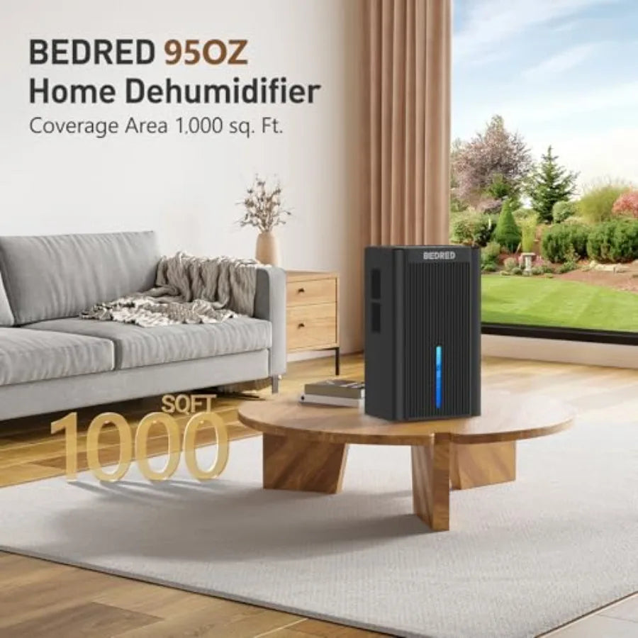 Quiet Home Dehumidifier 95 Oz Capacity With Auto Shut Off Ambient Light