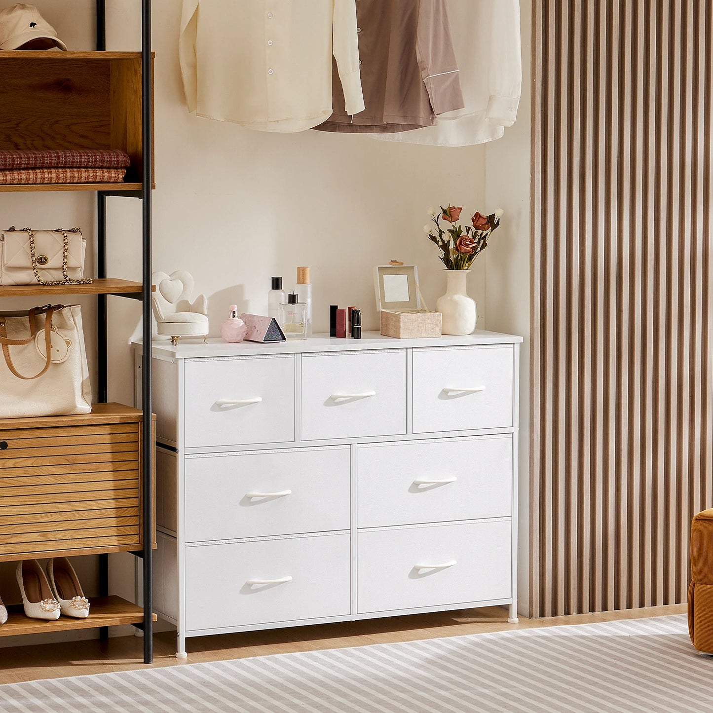 JHK Wardrobe Chest With Drawers For Bedroom Storage Cabinet