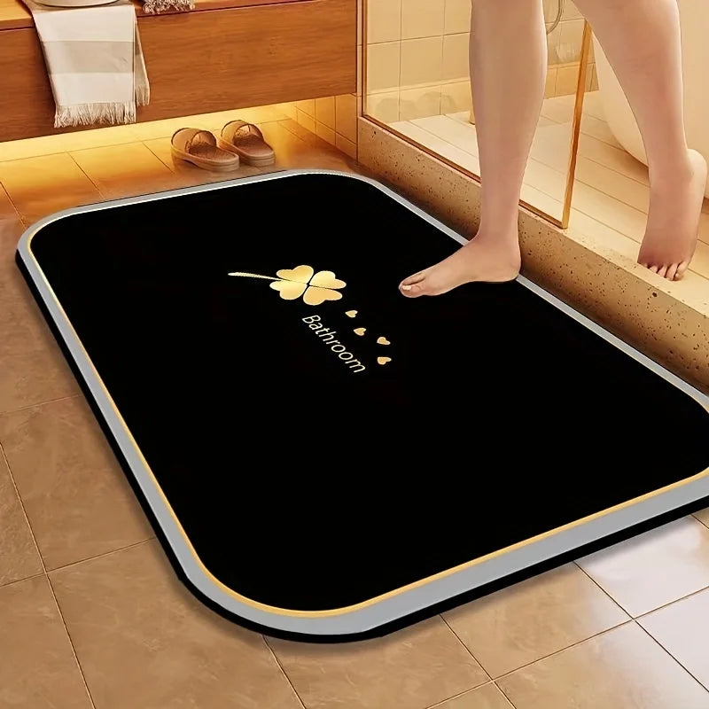 Diatomite Bath Mat Non Slip Quick Dry Super Absorbent Floor Mat Bathroom
