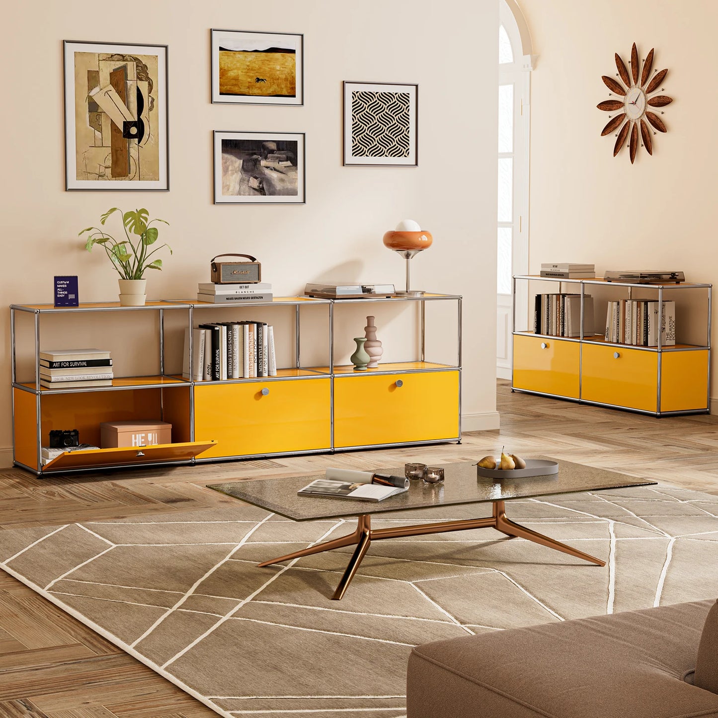 Stainless Steel Storage Cabinet Metal Organizer TV Stand For Living Room