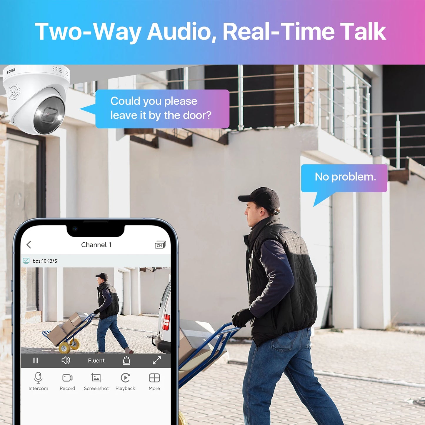 ZOSI 4K 8MP PoE Security Camera System With NVR AI