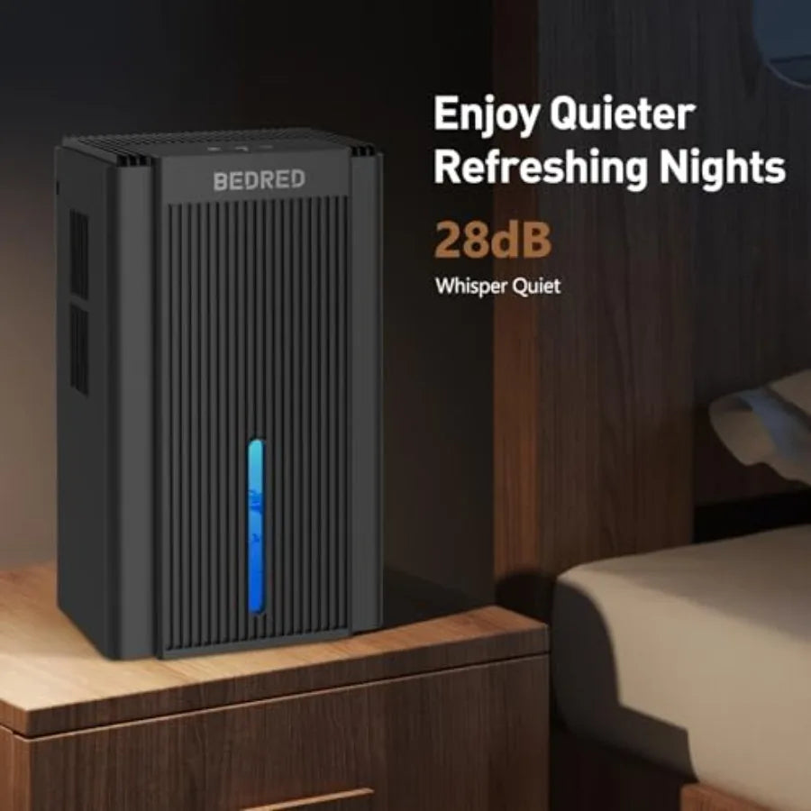 Quiet Home Dehumidifier 95 Oz Capacity With Auto Shut Off Ambient Light