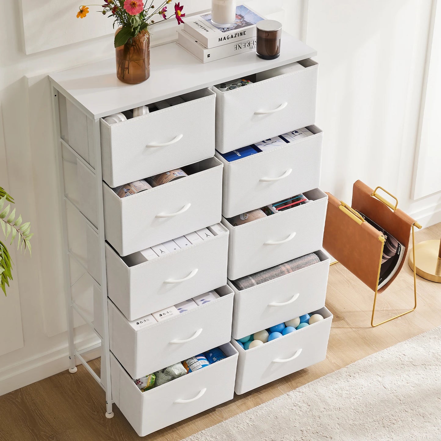 JHK Wardrobe Chest With Drawers For Bedroom Storage Cabinet