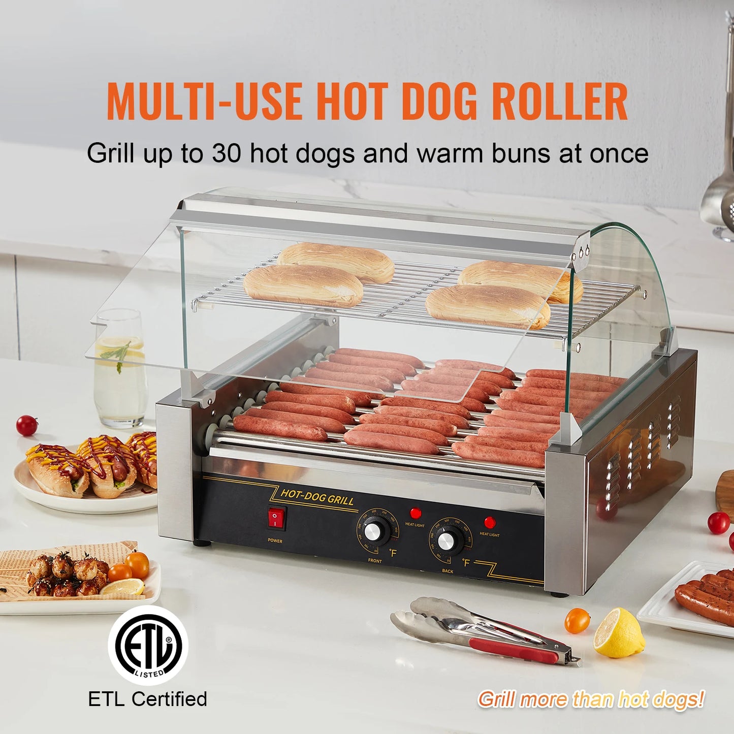 SucceBuy Commercial Hot Dog Roller Sausage Maker Grill