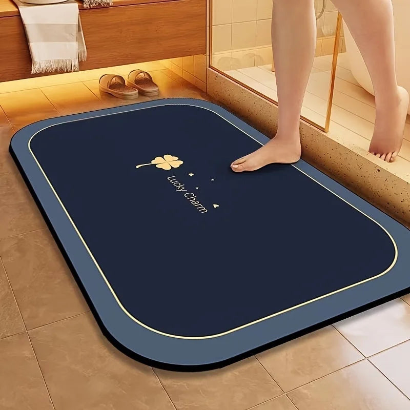 Diatomite Bath Mat Non Slip Quick Dry Super Absorbent Floor Mat Bathroom