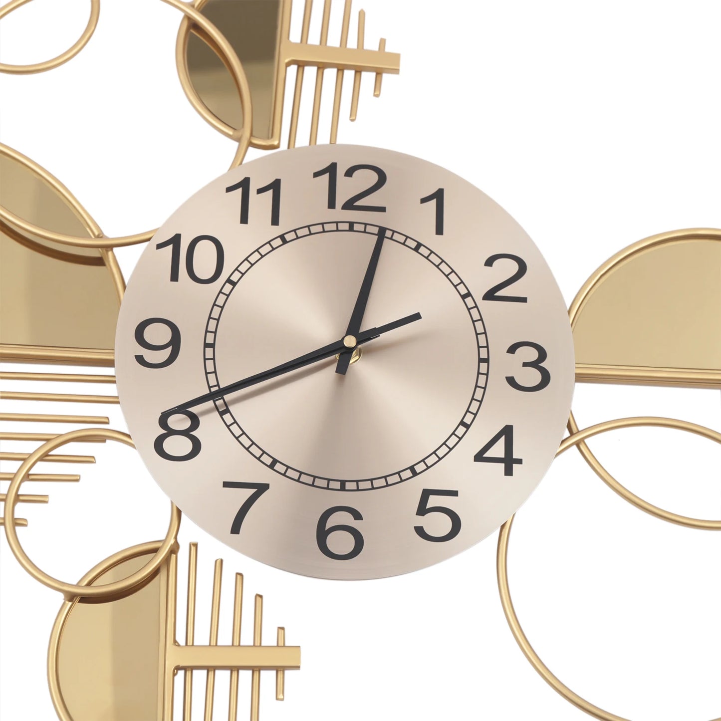 Creative Modern Metal Wall Clock Decorative Battery Operated Silent Minimalist