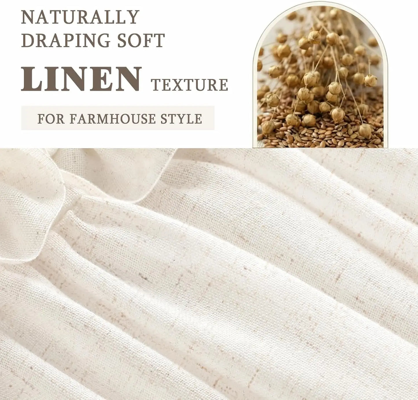 Ruffle Bow Linen Farmhouse Shower Curtain For Your Bathroom