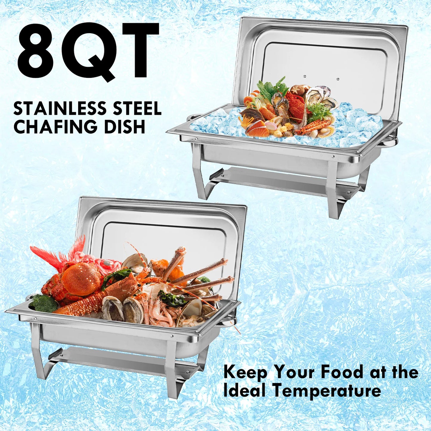 Chafing Dish Buffet Server Stainless Steel Rectangular