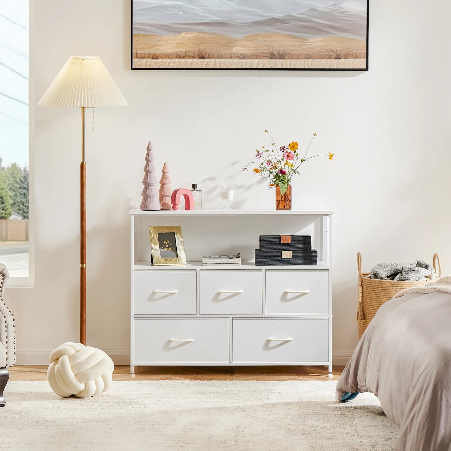 JHK Wardrobe Chest With Drawers For Bedroom Storage Cabinet