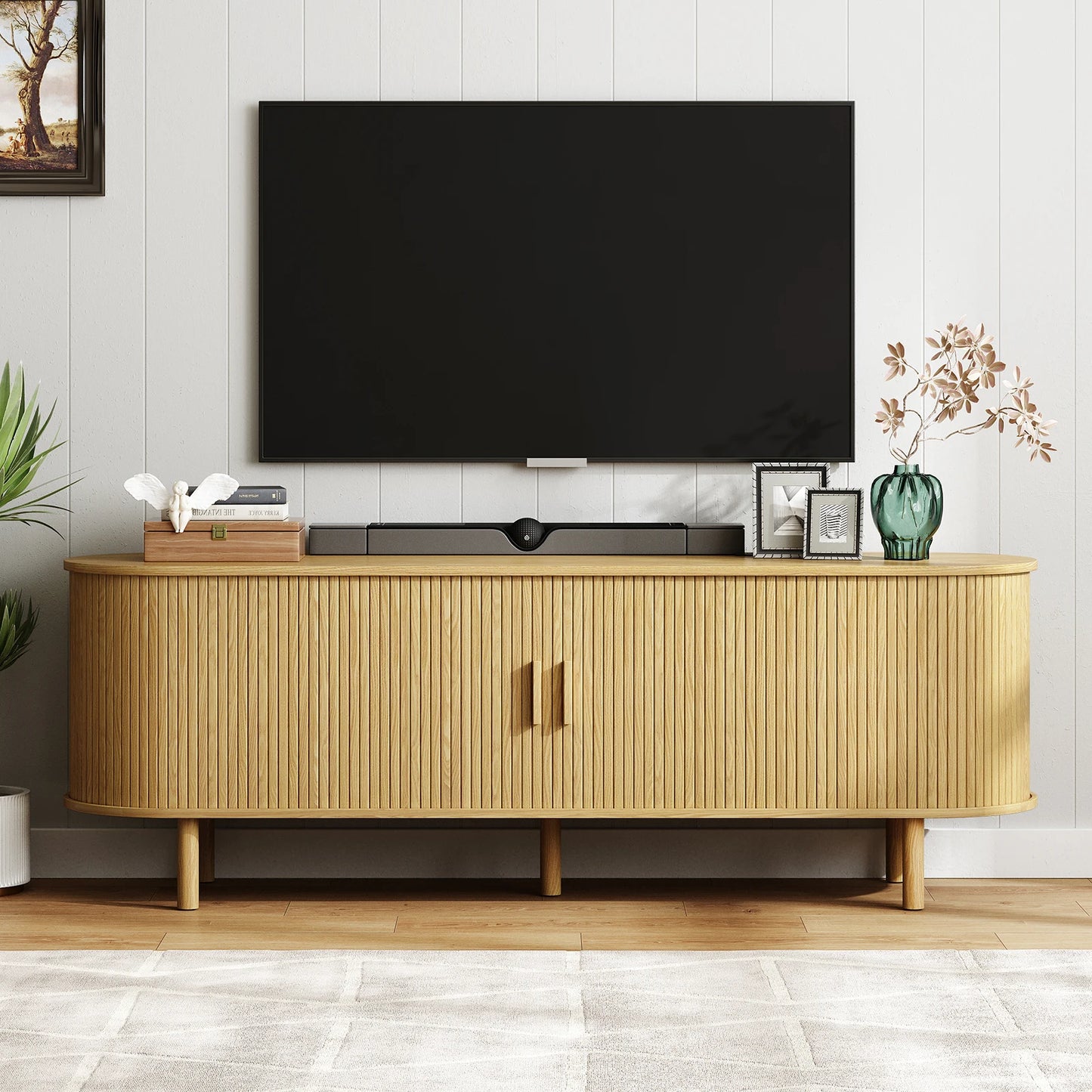 ONBRILL TV Stand With Power Outlet For Living Room