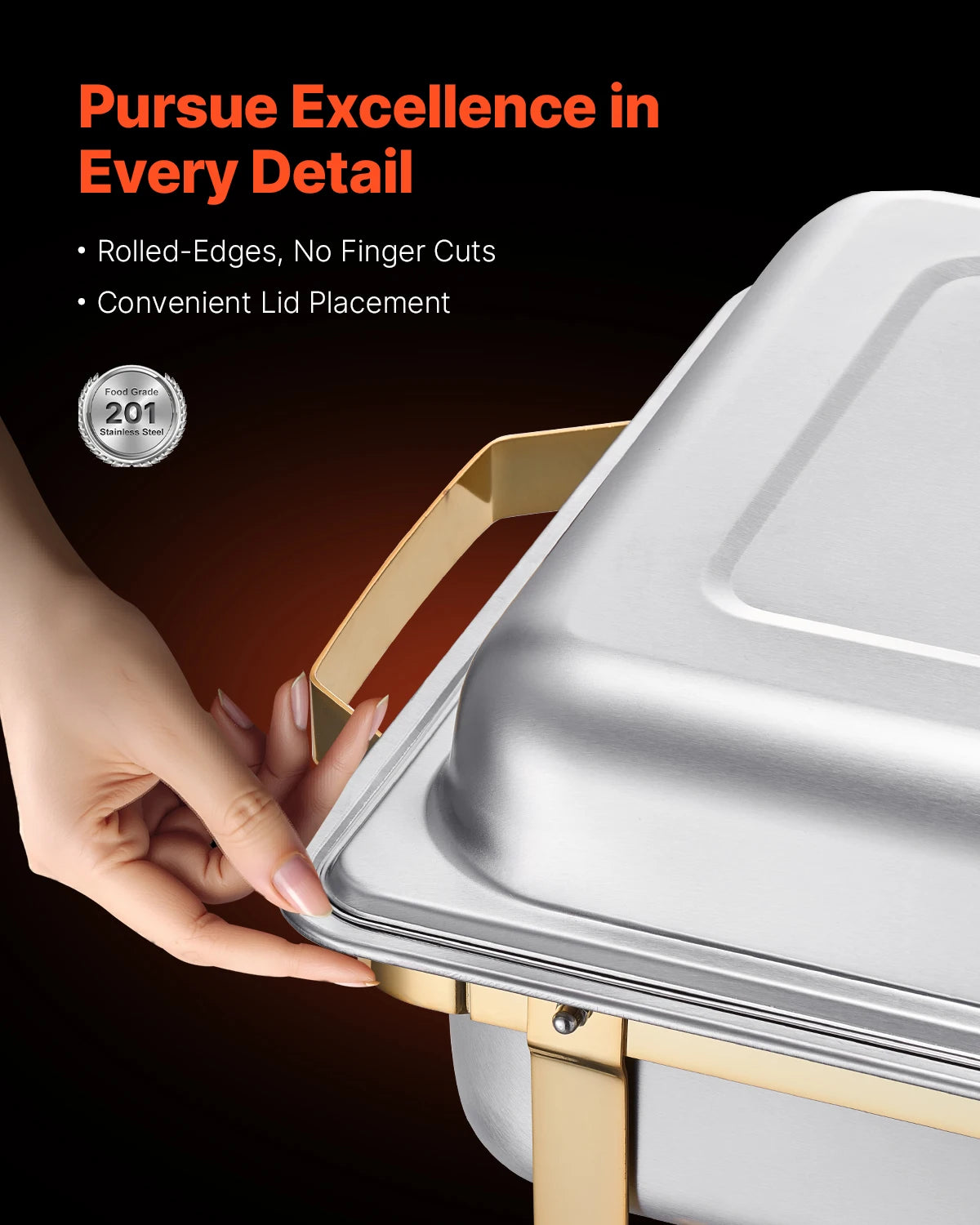 SucceBuy Stainless Steel Chafing Dish Buffet Set for Catering