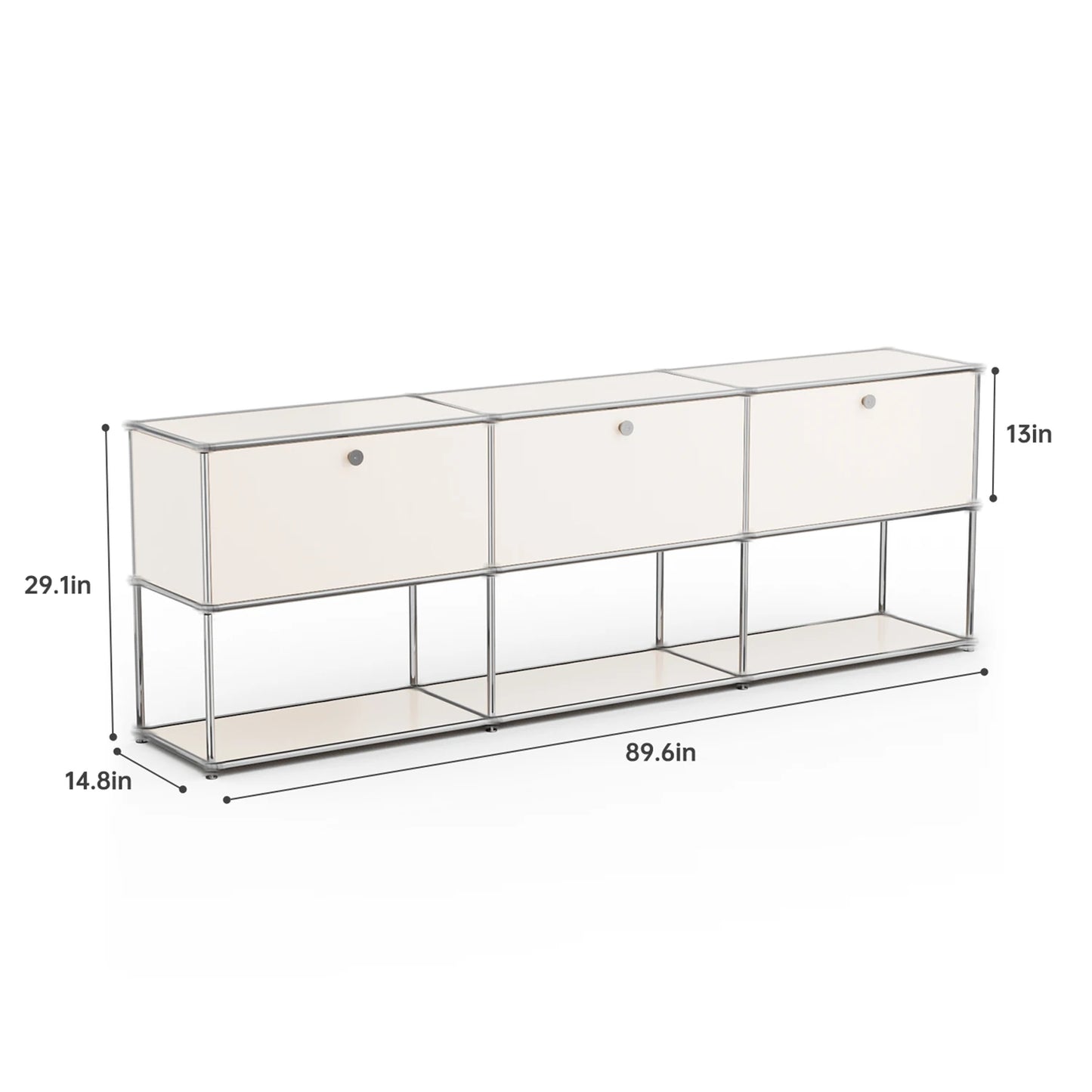 Stainless Steel Storage Cabinet Metal Organizer TV Stand For Living Room