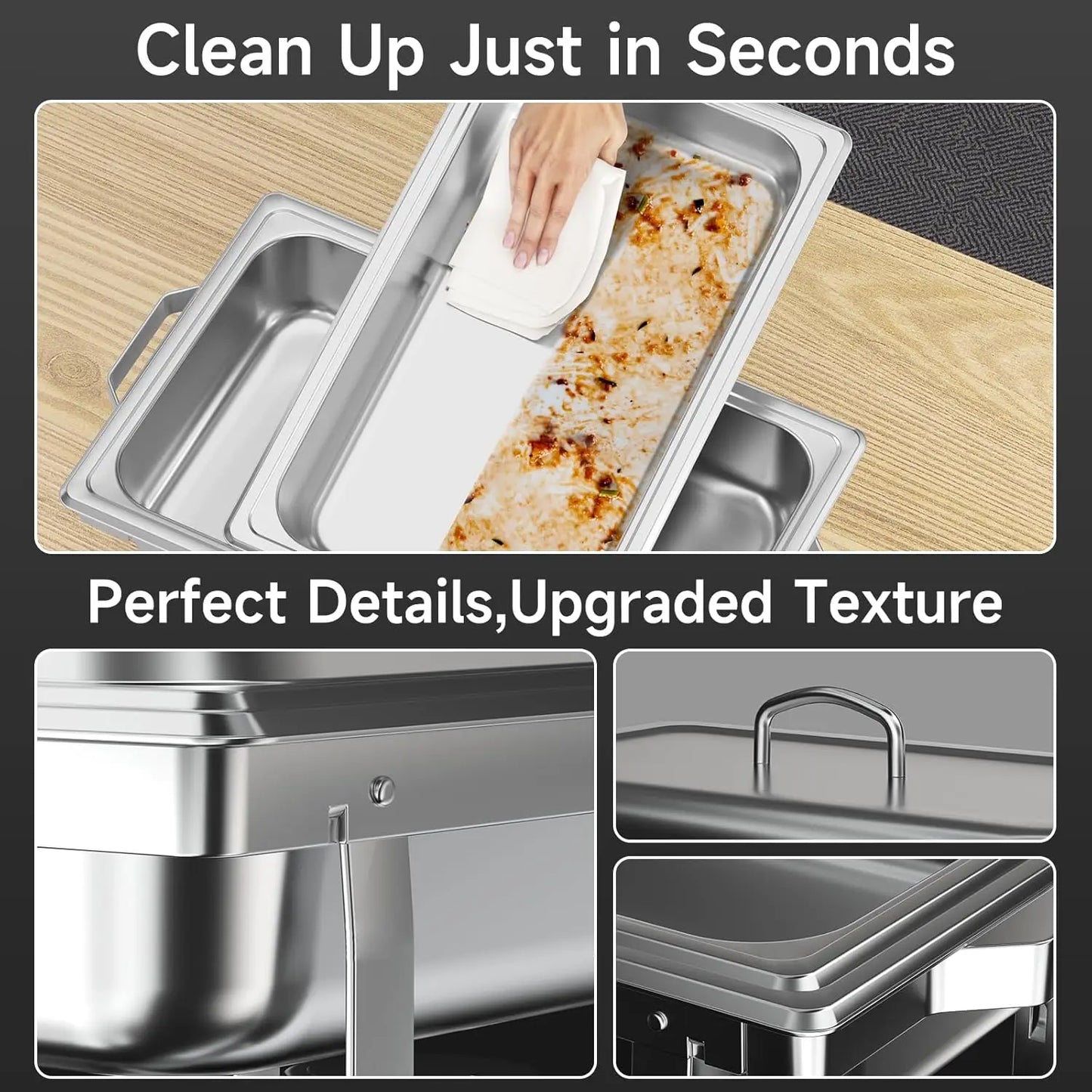 Chafing Dish Buffet Server Stainless Steel Rectangular
