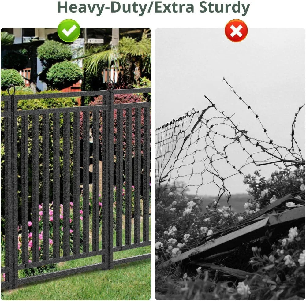 Rustproof Metal Garden Fence With 14 Panels And 2 Gates