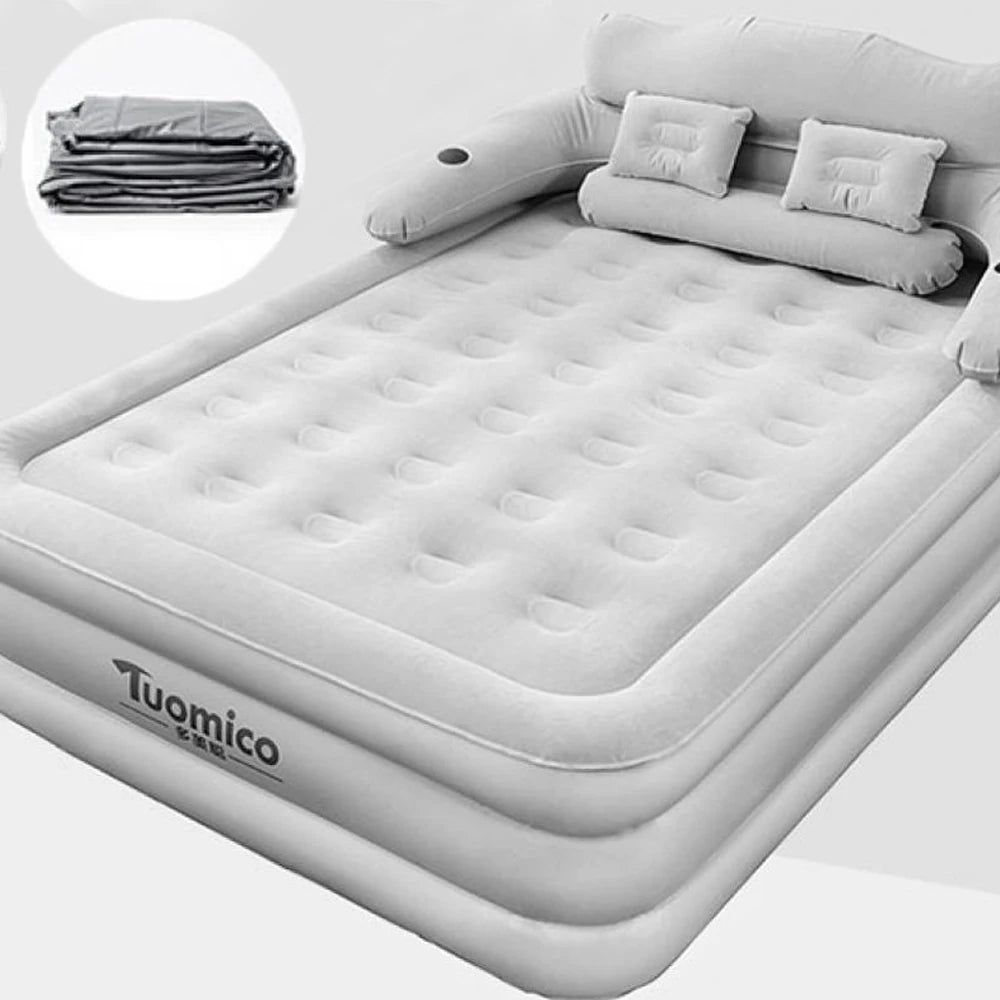 Camping Inflatable Air Bed With Backrest For Two Indoor Outdoor