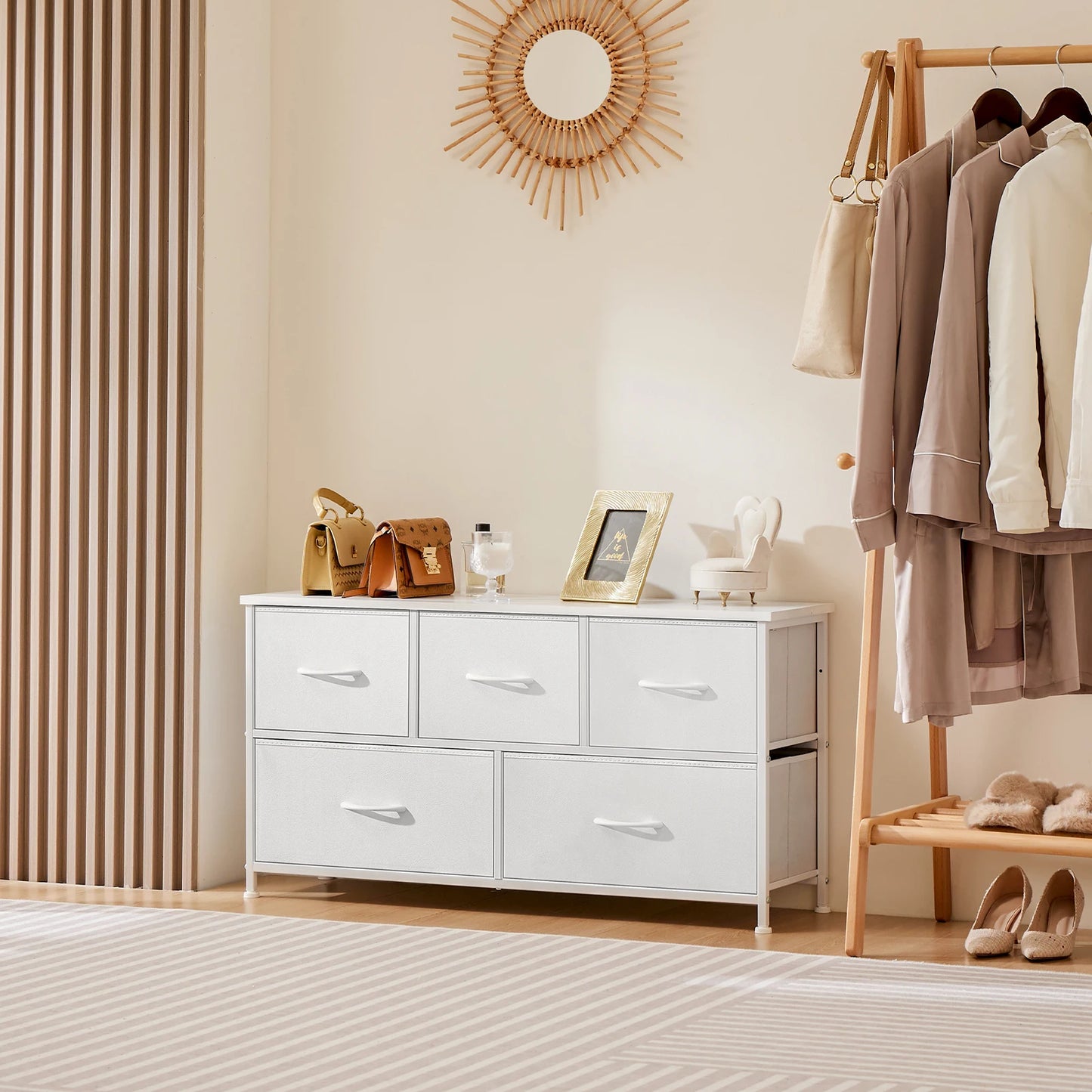 JHK Wardrobe Chest With Drawers For Bedroom Storage Cabinet