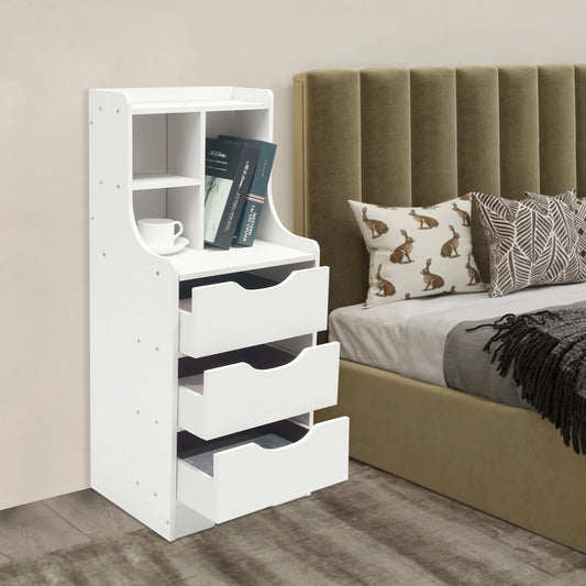 Bymaocar Nightstand With 3 Drawers Modern Bedroom Table