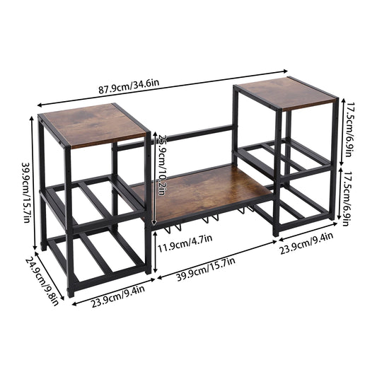 Wall Mounted Wine Rack Wine Storage Display For Home Bar