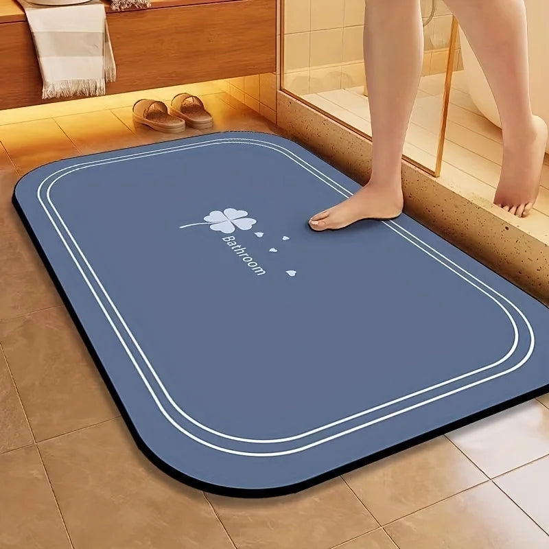 Diatomite Bath Mat Non Slip Quick Dry Super Absorbent Floor Mat Bathroom