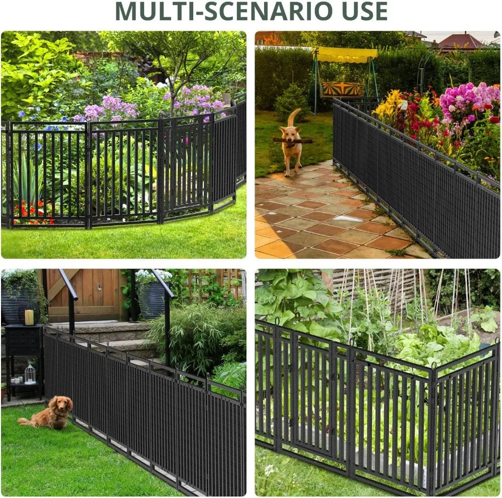 Rustproof Metal Garden Fence With 14 Panels And 2 Gates