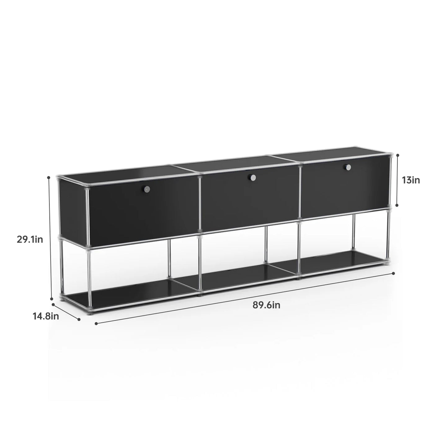 Stainless Steel Storage Cabinet Metal Organizer TV Stand For Living Room