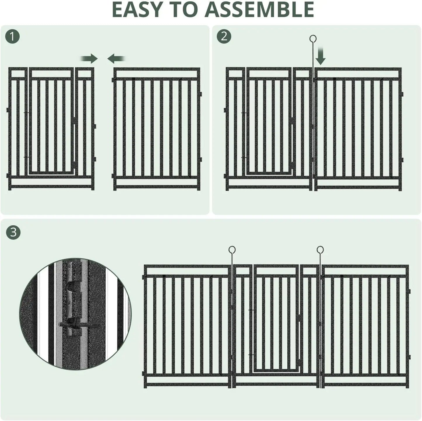 Decorative Garden Fence For Yard Metal Dog Fence Panels Gates