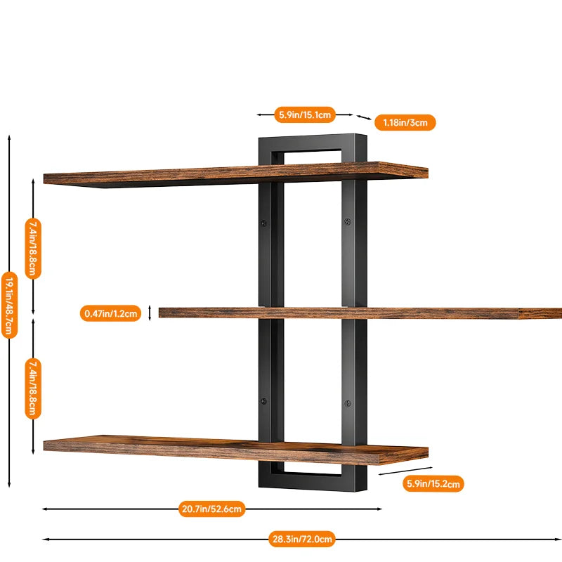 Floating Shelf Wall Mounted Adjustable Storage Shelves For Bathroom Kitchen