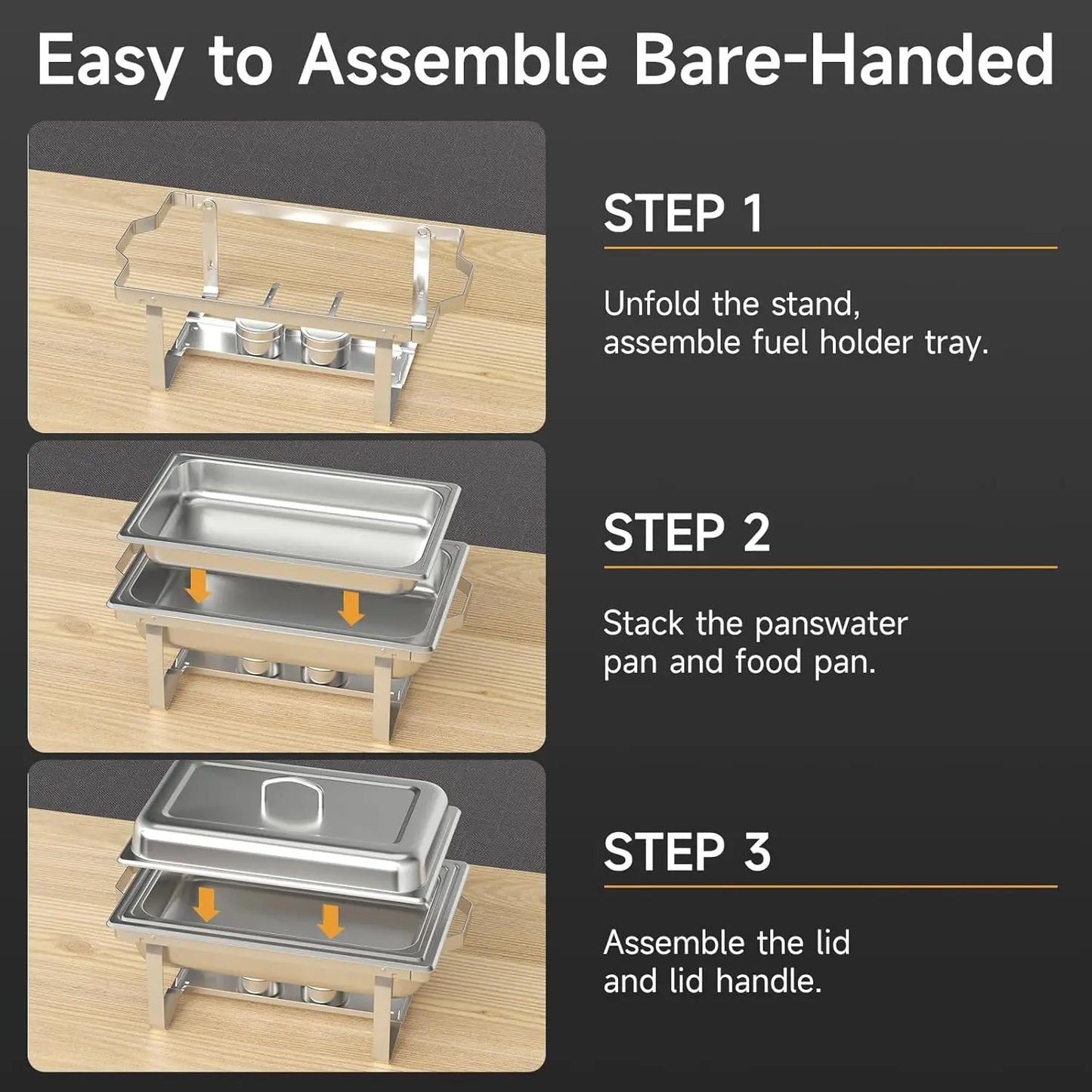 Chafing Dish Buffet Server Stainless Steel Rectangular