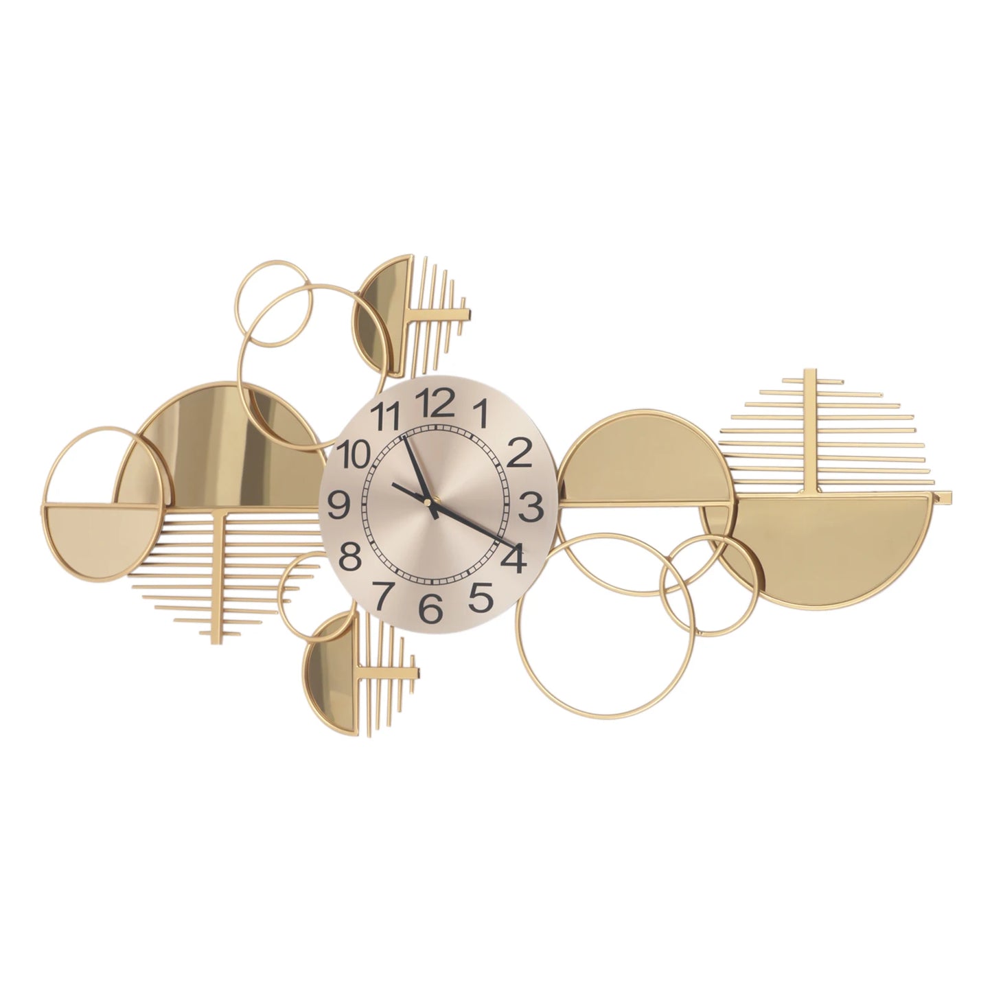 Creative Modern Metal Wall Clock Decorative Battery Operated Silent Minimalist