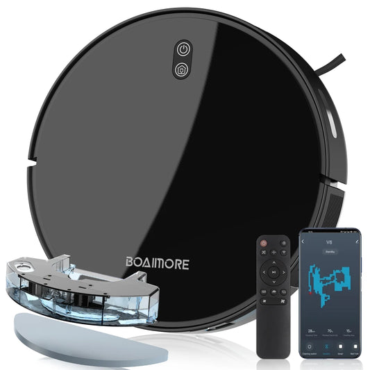 Boaimore Robot Vacuum Mop Combo With 6000Pa Suction Smart Mapping