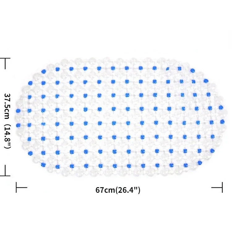 PVC Anti-Skid Bath Mat With Suction Cup Non-Slip Shower Mat