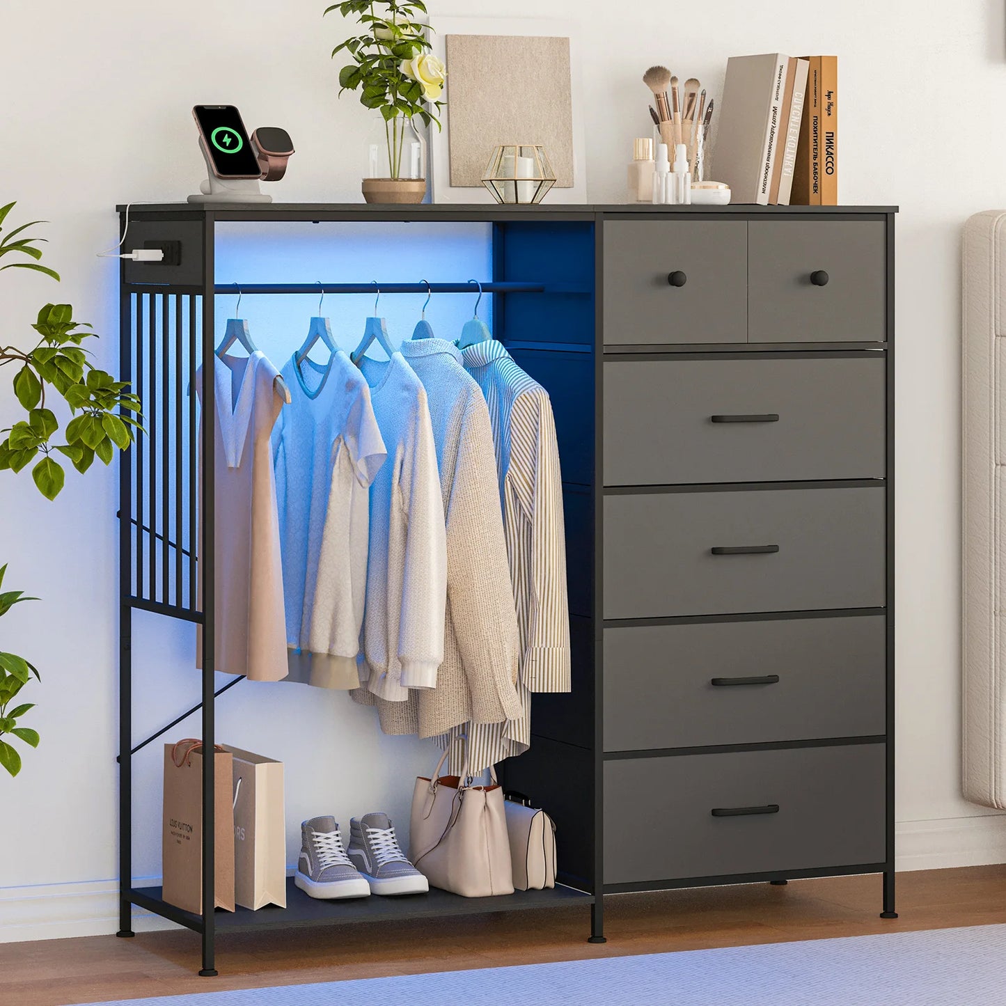 Twister.CK Modern Chest Of Drawers With Reversible Fabric Drawers
