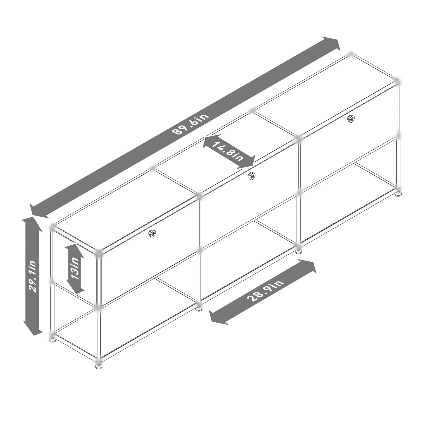 Stainless Steel Storage Cabinet Metal Organizer TV Stand For Living Room