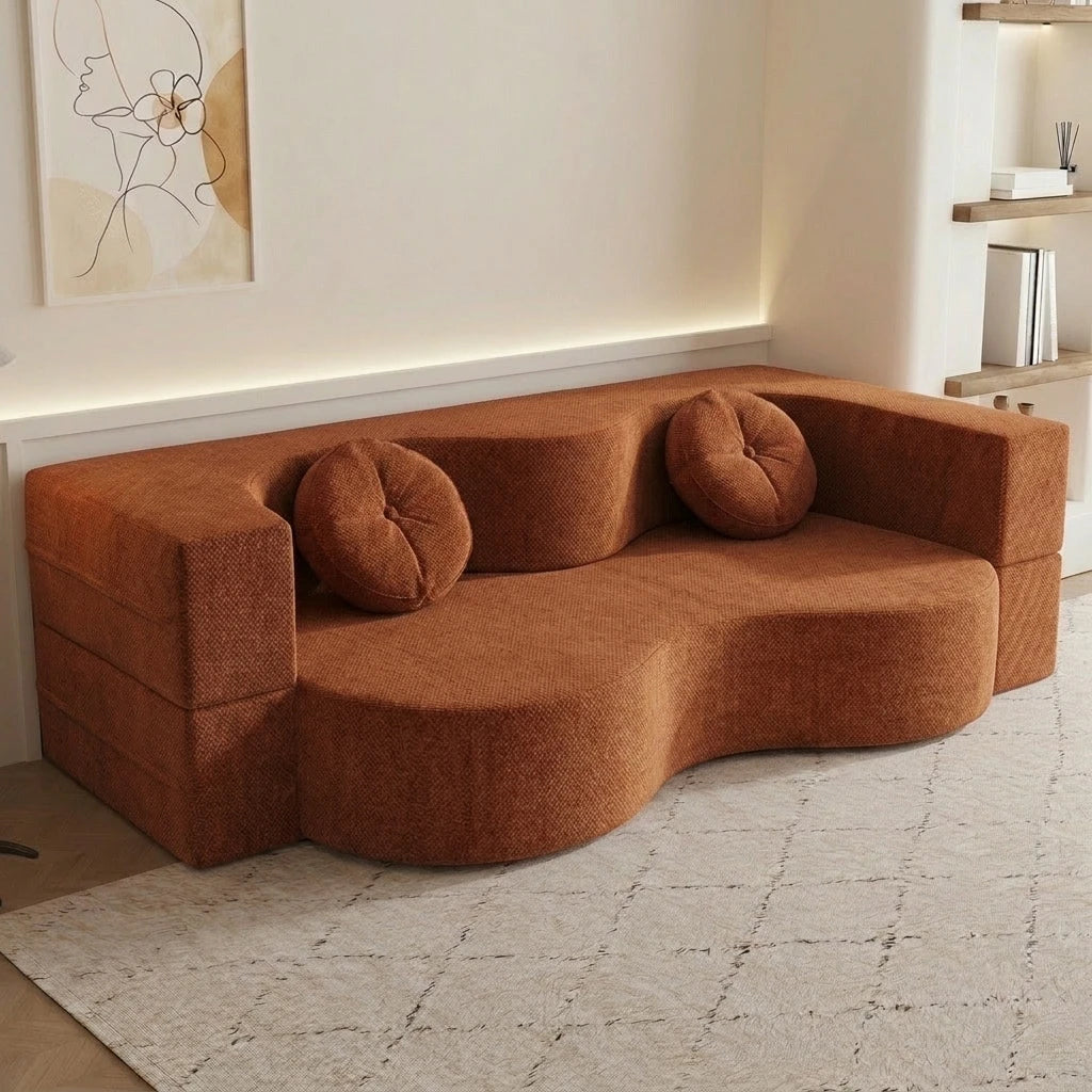 Living Room Sofa Bed Memory Foam Modular Couch Space Saving