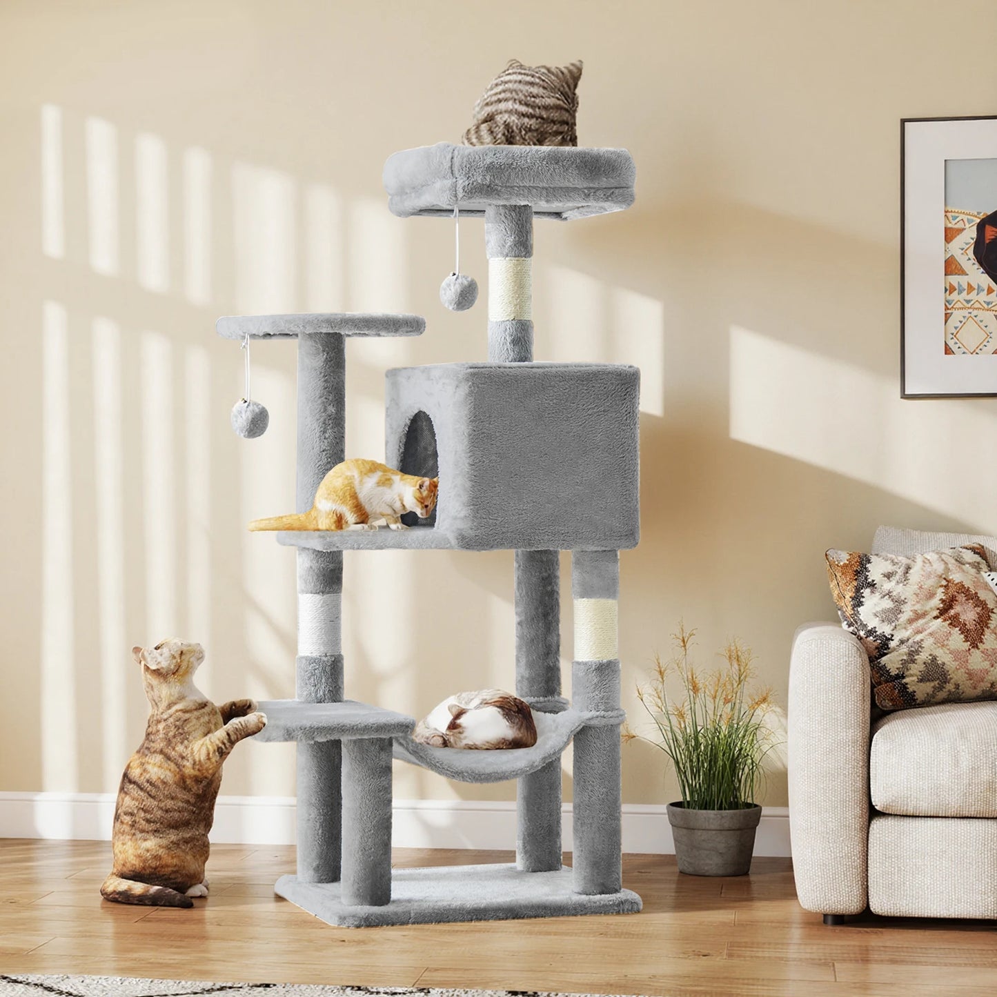 JHK Cat Tree Multi Level Tower For Indoor Cats Playtime