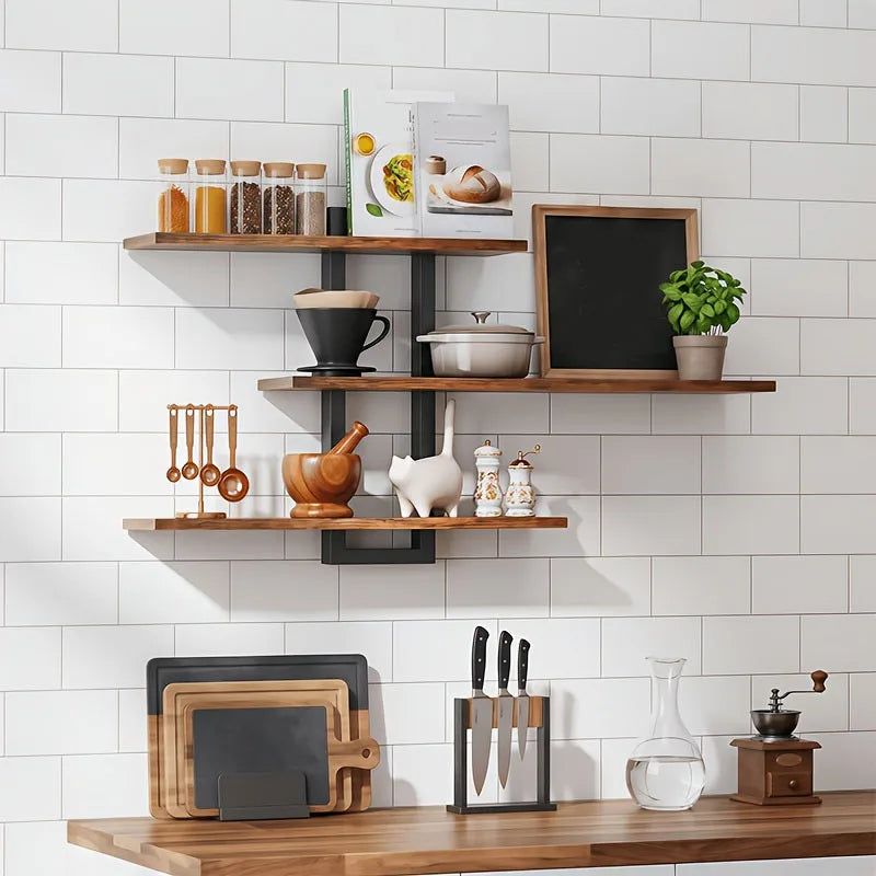 Floating Shelf Wall Mounted Adjustable Storage Shelves For Bathroom Kitchen