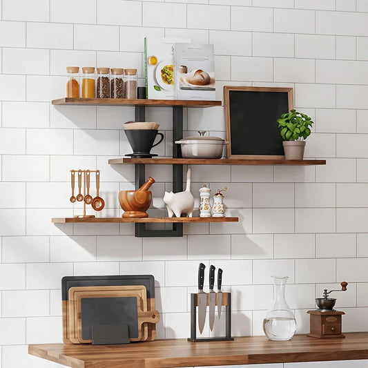 Floating Shelf Wall Mounted Adjustable Storage Shelves For Bathroom Kitchen